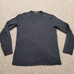 Polo Ralph Lauren Shirt Mens Large Black‎ Pullover Long Sleeve Cotton Streetwear